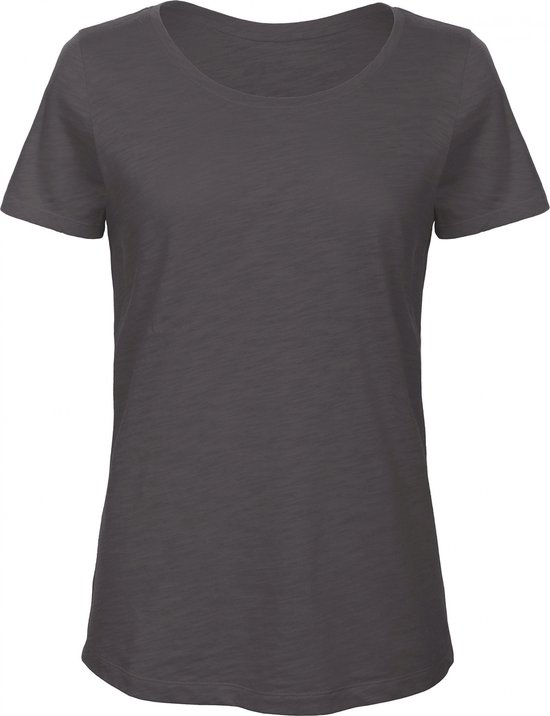 Oversized T-shirt voor dames, ronde hals, korte mouwen, casual, losse basic zomer T-shirt, blouse, beige/koffie/grijs, M
