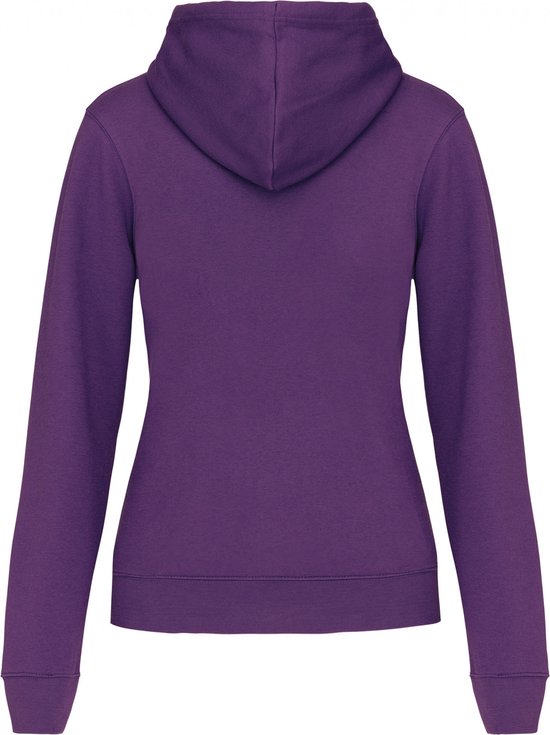 Sweatshirt Dames XS Kariban Lange mouw Purple / Oxford Grey 80% Katoen, 20% Polyester