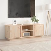 vidaXL TV-meubel Grenenhout - 110 x 35 x 40.5 cm - 4 vakken - 2 deuren - Kast