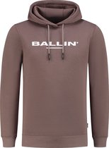 Ballin Amsterdam - Heren Slim fit Sweaters Hoodie LS - Taupe - Maat XL