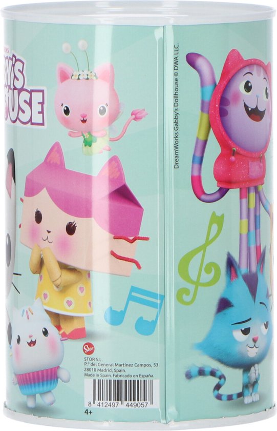 Tirelire Métallique Enfant Gabby's Dollhouse - Design Licencié, Matériaux Haut De Gamme Sans BPA - 11