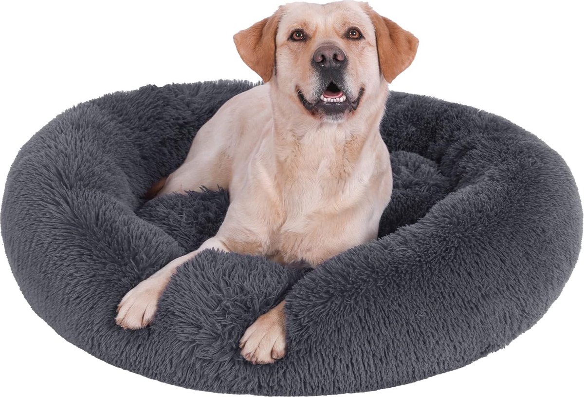 Large grey dog sale bed