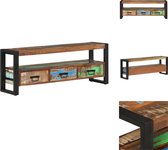 vidaXL TV-meubel - Massief gerecycled hout - 120 x 30 x 45 cm - Industriële stijl - Kast