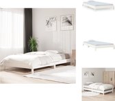 Bol.com vidaXL Stapelbaar Bed - Grenenhout - 206.5 x 96.5 x 22 cm - Wit - Bed aanbieding