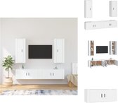 vidaXL TV-meubelset - Wit - 2x 40x34.5x100 cm + 2x 100x34.5x40 cm - Kast