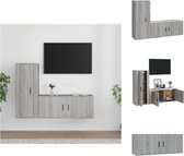 vidaXL Televisiekastenset Sonoma Eiken - TV-meubel 100x34.5x40cm - TV-meubel 40x34.5x100cm - Kast