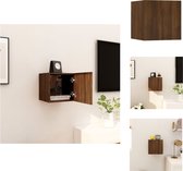 vidaXL Unité murale de télévision - Armoire suspendue - 30,5 x 30 x 30 cm - Chêne marron - Assemblage requis - Armoire