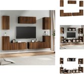 vidaXL TV meubelset - bruineiken - 3x80x30x30cm - 4x30.5x30x60cm - Kast
