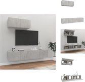 vidaXL TV-meubelset - Betongrijs - 80 x 30 x 30 cm - 3x - Kast