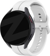 Bandz siliconen band 'Extreme' geschikt voor Samsung Galaxy Watch 6 / 6 Classic / 5 40mm & 44mm / 5 Pro / Watch 4 & Watch 4 Classic - Hoogwaardig siliconen materiaal smartwatch bandje met gespsluiting - wit siliconen bandje