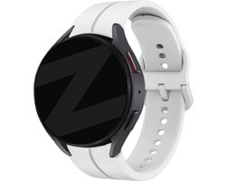 Bandz siliconen band 'Extreme' geschikt voor Samsung Galaxy Watch 7 (40 & 44mm) / Watch 6 (Classic) / 5 40mm & 44mm / 5 Pro / Watch 4 (Classic) / Watch FE - siliconen smartwatch bandje met gespsluiting - wit