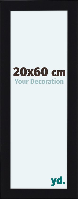 Your Decoration Como MDF Fotolijst - 20x60 cm - Zwart Hoogglans