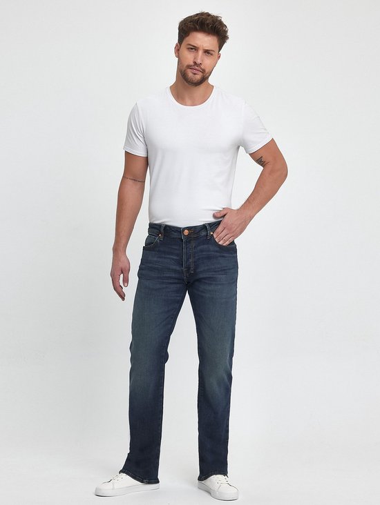 LTB Jeans Roden Heren Straight Jean - Donkerblauw - Lane Wash
