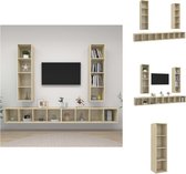 vidaXL tv-meubelset - sonoma eiken - 37 x 37 x 142.5 cm - 4x tv-meubel - Kast