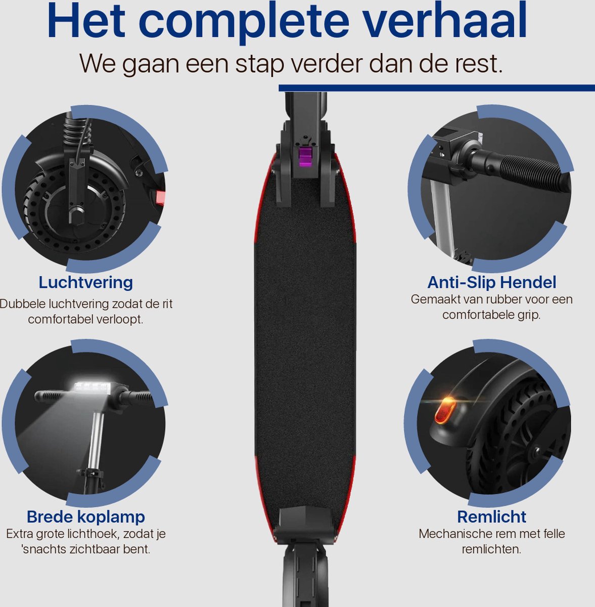 Afbeelding 2 van Elektrische Step Pro voor Volwassenen - Opvouwbaar - Electrische Scooter met Anti lek banden - E Step - Bereik 30km - Snelheid 25km/u