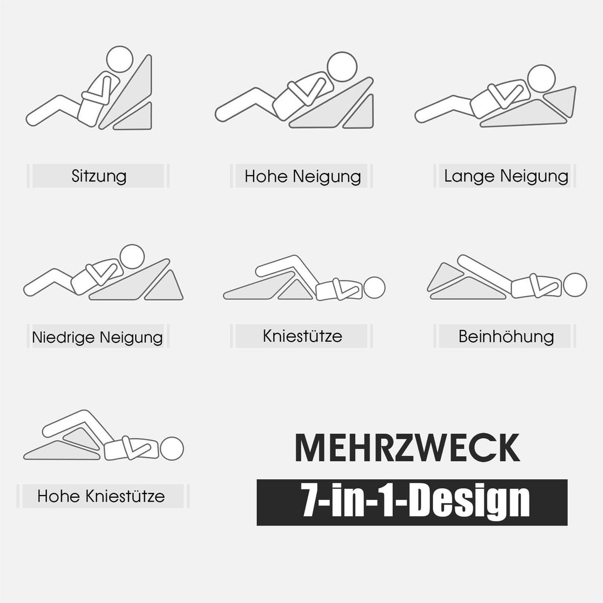 Duscdesp wigkussen voor bed en bank, traagschuim leeskussen Ergonomisch Duscdesp wigkussen voor bed en bank, traagschuim leeskussen Ergonomisch