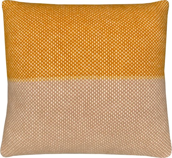 Festivity wool cushion yellow full square