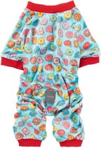 Fuzzyard Pyjama You Drive Me Glazy Lichtblauw&Rood - Hondenkleding - 65 cm