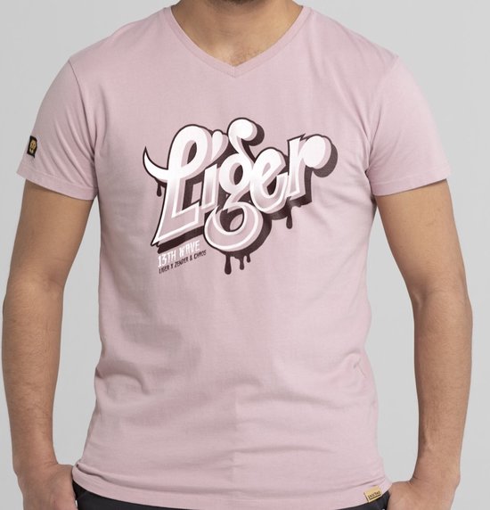 LIGER - Limited Edition van 360 stuks - Zender & Chaos - LIGER typografie - T-Shirt - Maat L