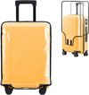 Kofferafdekkingen, reiskoffer-beschermhoes, bagagecover, transparant, kofferbeschermhoes, waterdicht, wasbaar, krasbescherming, zwarte rand, zwart