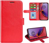 Motorola Moto G84 Hoesje - MobyDefend Wallet Book Case (Sluiting Achterkant) - Rood - GSM Hoesje - Telefoonhoesje Geschikt Voor Motorola Moto G84