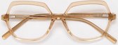 GLAS Andrea leesbril sterkte +2.00 Caramel - Acetaat - Core-wire - hoekig montuur