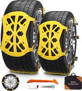 Lot de 6 chaînes à neige universelles pour pneus d'hiver 165 à 285 mm pour  pneus de voiture pour camions légers, SUV et VTT chaine neige 215 65 r16/  205 55 r16 (
