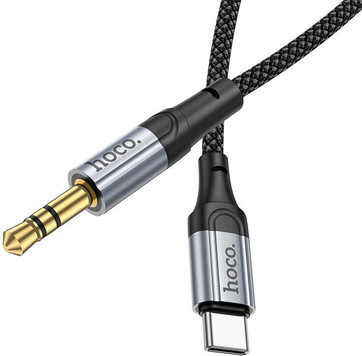 Hoco UPA26 USB-C naar 3.5mm Jack Audiokabel 1M Zwart