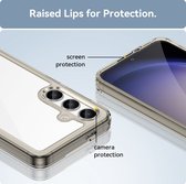 Mobigear Hoesje geschikt voor Samsung Galaxy S24 Telefoonhoesje Hardcase | Mobigear Crystal Backcover | Galaxy S24 Case | Back Cover - Grijs