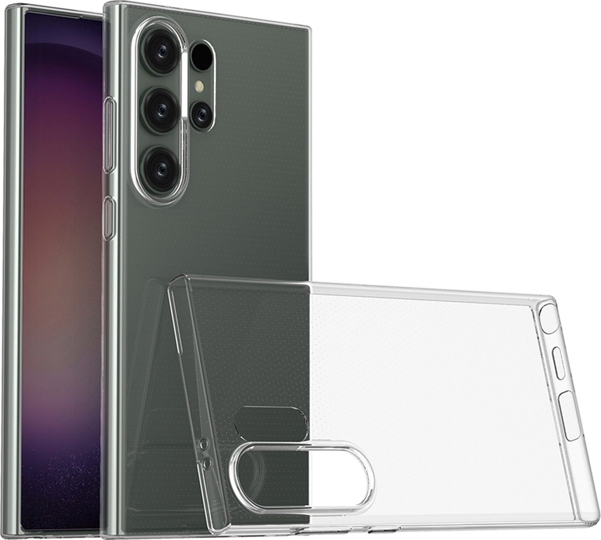 Mobigear Doorzichtig Hoesje geschikt voor Samsung Galaxy S24 Ultra Telefoonhoesje Flexibel TPU | Mobigear Basics Backcover | Doorzichtig Telefoonhoesje Galaxy S24 Ultra | Galaxy S24 Ultra Case | Back Cover - Transparant