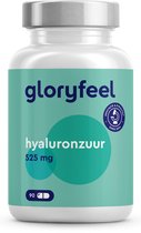 Hyaluronzuur capsules - Hoog gedoseerd met 525 mg - 500-700 kDa - 90 veganistische capsules - Laboratorium getest, veganistisch en zonder toevoegingen in Duitsland geproduceerd