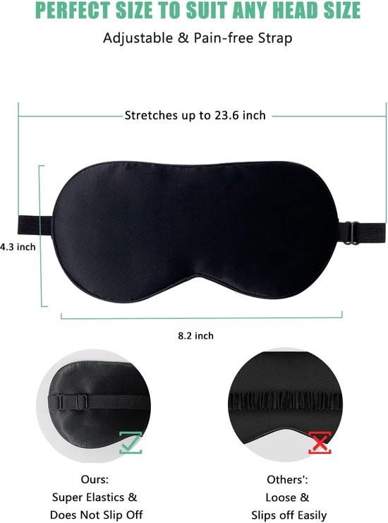 Zijden slaapmasker, 2-pack 100% echt natuurlijk, puur zijden oogmasker met verstelbare riem, oogslaapmasker, BeeVines Eye Sleep Shade Cover voor zomerreizen Vermindert gezwollen ogen (zwart en paars Zijden slaapmasker, 2-pack 100% echt natuurlijk, puur zijden oogmasker met verstelbare riem, oogslaapmasker, BeeVines Eye Sleep Shade Cover voor zomerreizen Vermindert gezwollen ogen (zwart en paars