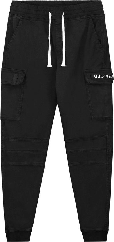 Quotrell - Casablanca Cargo Pants - BLACK/WHITE - S