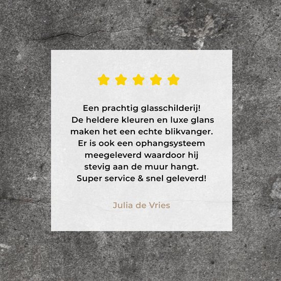 MuchoWow® Peinture sur verre 60x40 cm - Peinture sur verre acrylique - Béton - Mur - Ciment - Photo sur verre - Peintures