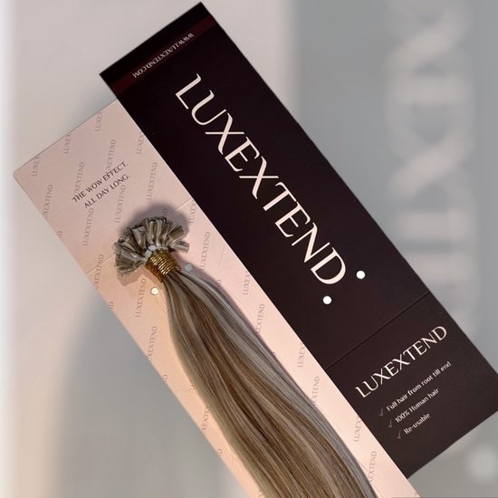 LUXEXTEND Keratin Hair Extensions #P10/60A | U Tip | 60 CM | 100 Stuks | 100 gram | Luxury Hair A+ | Human Hair Keratin | Remy Sorted & Double Drawn | Extensions Blond| Extensions Human Hair| Echt Haar | Wax Extensions| Haarverlenging