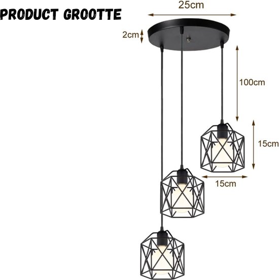 Lumière hanglamp getint glas - E27 - hanglampen eetkamer- hanglamp