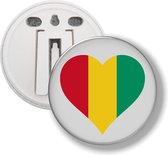 Button Met Clip - Hart Vlag Guinea