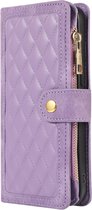 Étui adapté pour iPhone X - Bookcase - Porte-cartes - Portefeuille - Cordon - Simili cuir - Violet