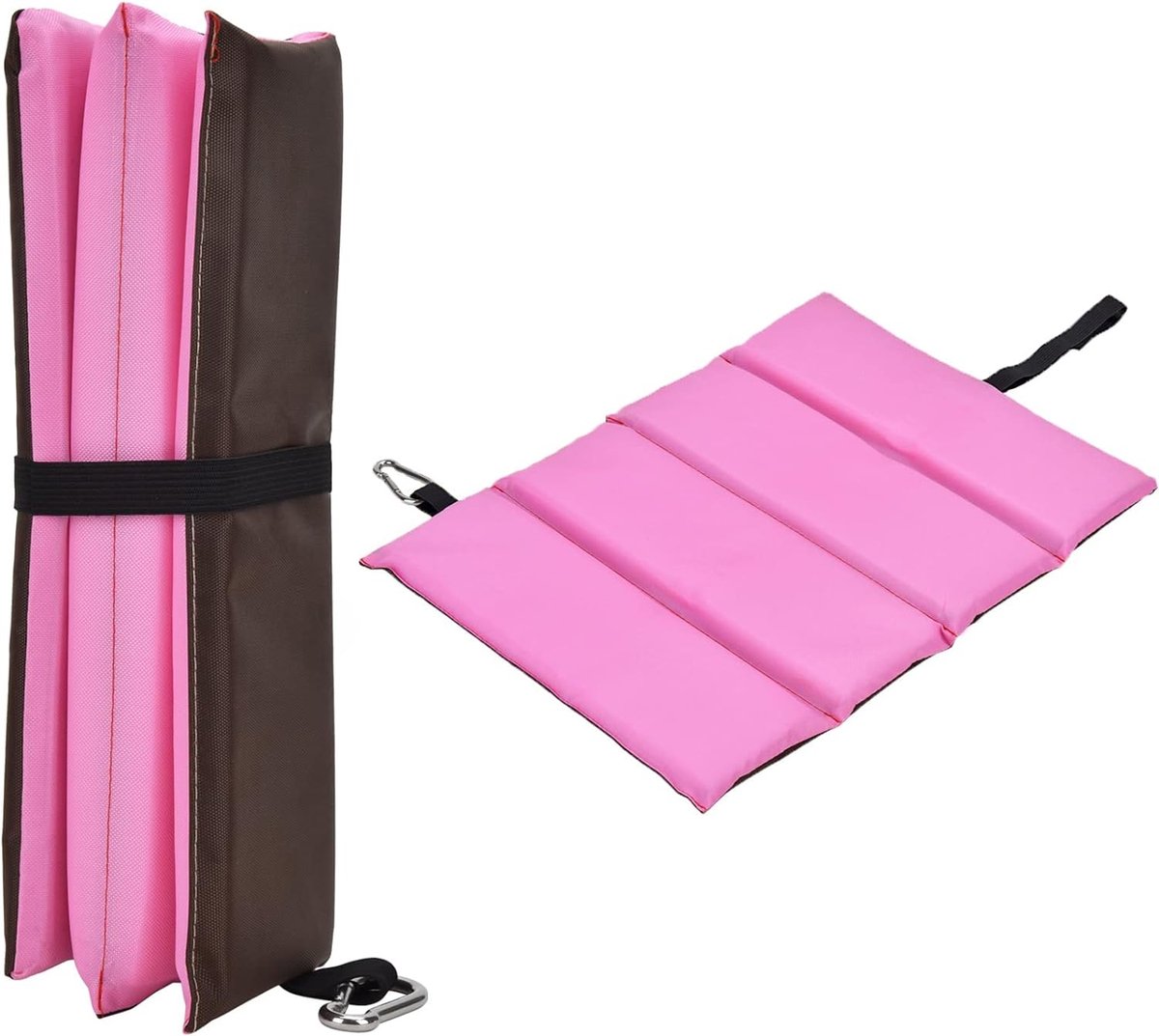 Foldable Outdoor Seat Cushion with Carabiner, Outdoor Seat Mat, Waterproof Seat Cushion, Iso Seat Cushion Made of Oxford Fabric, for Camping, Hiking, Picnics, Against Cold, Dirt, Heat
