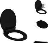vidaXL Toiletbril - Zwart - 42.5 x 34 cm - Soft-close - Quick-release - Duurzaam - Toiletbril