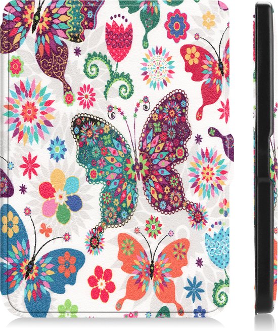 Hoesje Geschikt voor Kobo Clara HD Hoes Bescherm Hoesje Case Sleep Cover Met Screenprotector - Hoes Geschikt voor Kobo Clara HD Hoesje - Vlinders van Hoesje  — afbeelding 4