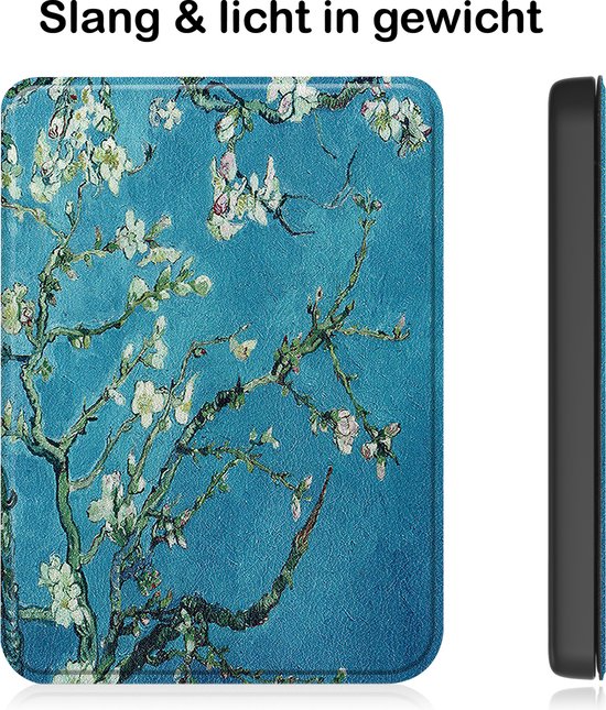 Hoesje Geschikt voor Kobo Clara 2E Hoesje Luxe Bescherm Case Met Screenprotector - Hoes Geschikt voor Kobo Clara 2E Hoes Book Cover - Bloesem van Hoesje  — afbeelding 5