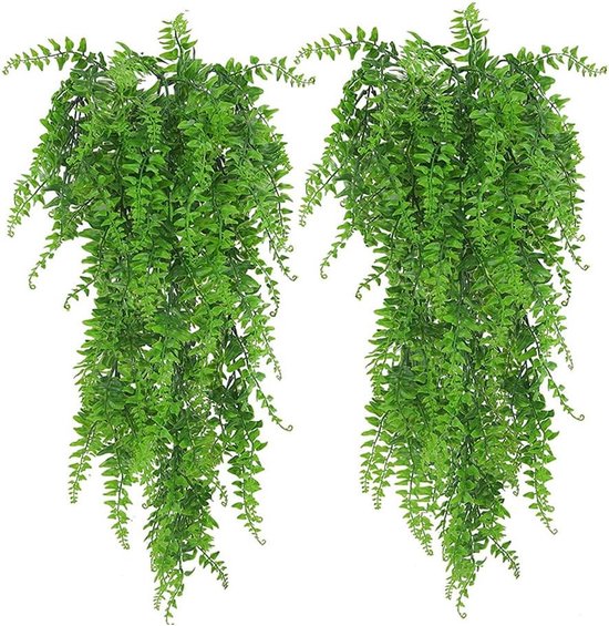 Pack of 2 Hanging Plastic Plants Plastic Plants Hanging Hanging Artificial Plants bol