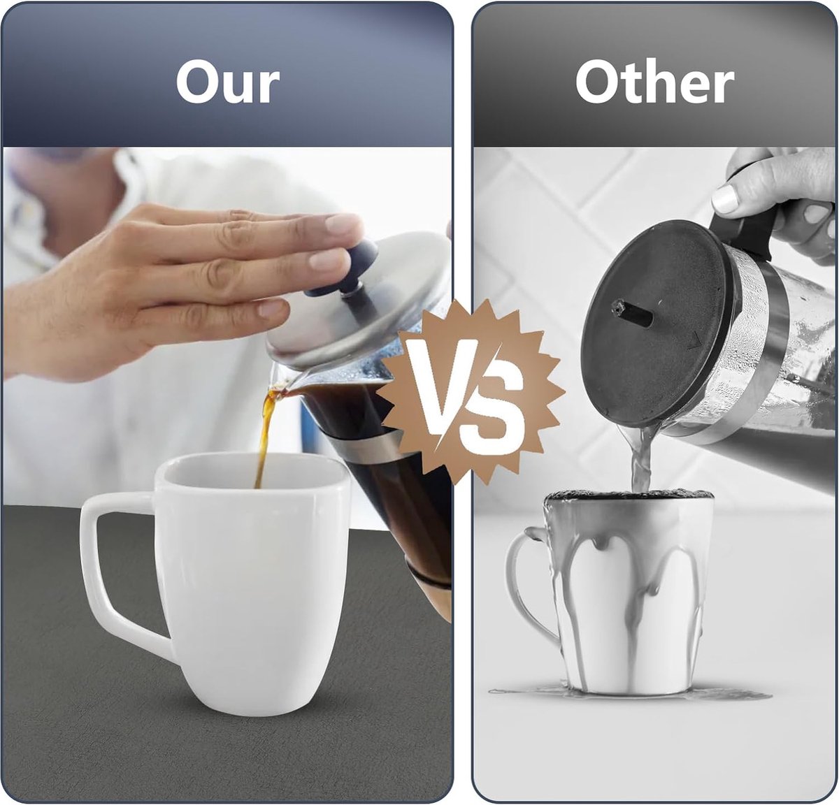 NVIYAM Koffiemachine, afdruipmat, servies, 50 x 40 cm, sneldrogend