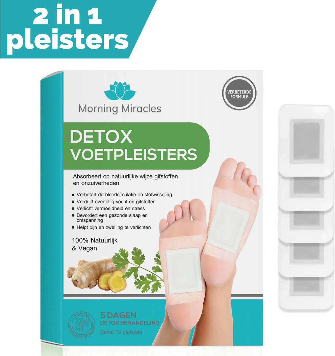 Goedkoopste Detox Voetpleisters - Detoxkuur - Detox - Detoxpleisters - Rust - Ontspanning - Afslankpleisters - 1 Detox kuur
