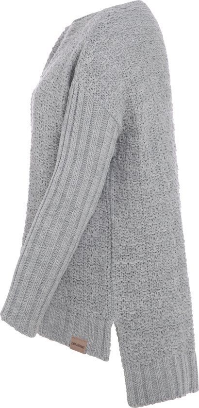 Knit Factory Emily Knitted Ladies Sweater - Pull femme en laine - Grijs clair - 40/42