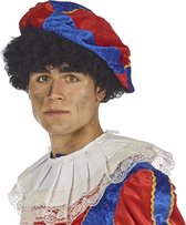 Pieten verkleed baret/muts/pet - 2x - blauw/rood - Piet accessoires voor volwassenen