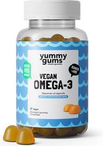 Yummygums Omega 3 algenolie gummies - geen capsule, poeder of tablet - yummy gums - geen vissmaak - vegan - suikerarm- 250mg DHA uit algenolie - voor kinderen en volwassenen