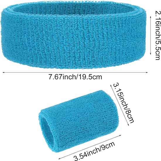 Set Zweetbandjes Hoofdband Rood-Geel-Groen Kopen