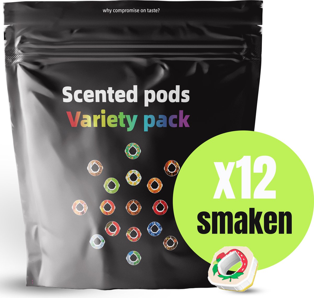 Geurpods favorite variety pack – 12 smaken – Geurwater Pods navulling – Aroma Pod – Vegan – BPA vrij